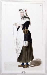 1793年のギロチン編み職人。 作： Unbekannter Künstler