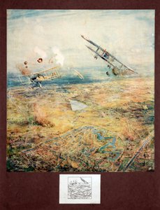 ベルギー・イーペル上空での空中戦 作： Unbekannt