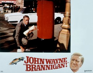 ジョン・ウェイン出演のダグラシチョクの映画「ブラニガン」のポスター 1975年 作： Unbekannt