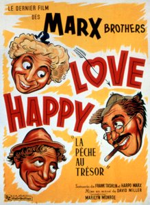 DAVIDMILLER監督によるマルクス兄弟出演の映画「トレジャーハント」「LOVE HAPPY」のポスター 1949年 作： Unbekannt