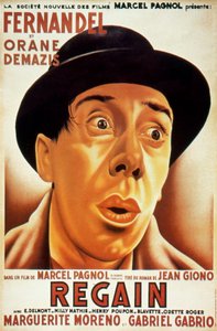 フェルナンデルが出演したMarcelPagnol監督の映画「Récolte」のポスター 1937年（Jean Giono撮影 作： Unbekannt
