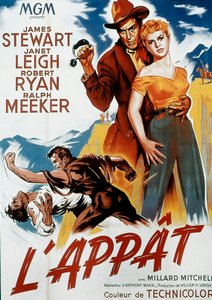 AnthonyMannによる映画「The Naked Spur」のポスター 1953年 作： Unbekannt