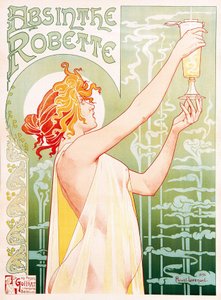 Absinthe Robetteの広告ポスター 作： Unbekannter Künstler