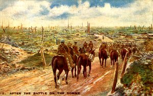 ソンムの戦いを終えて 作： 無名の画家
