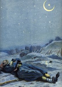 トルコ国歌の比喩：国のために命を落とした兵士、1900年頃（イラスト） 作： Unbekannter Künstler