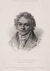 アロイス・セネフェルダー、ドイツのリトグラフ発明者、1810年頃
