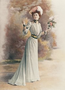 ルフ・デザインのアフタヌーン・ドレス、「レ・モード」1901年7月号より 作： Unbekannter Künstler