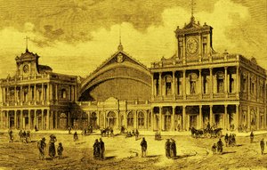 ベルリンのアンハルト駅、1880年頃 作： Unbekannter Künstler