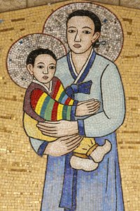 Annunciation basilica : 韓国の聖母、ナザレ、イスラエル 作： Unbekannt