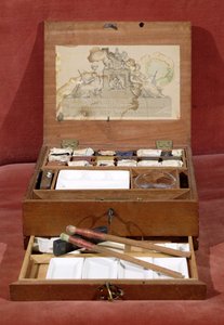 R.Ackermann製のアーティストの水彩ペイントボックス、1820年頃（写真） 作： Unbekannt