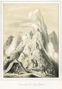 3人のガイドが亡くなったモンブランの雪崩。R.Delasalleによる「Ciel Terre et Mer」のエングレーヴィング（1860年頃 作： Unbekannt