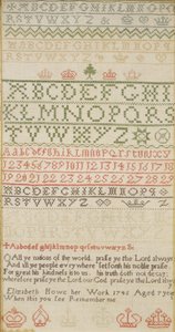 エリザベス・ハウが手がけたアルファベット、数字、詩のバンドサンプラー 作： Unbekannt