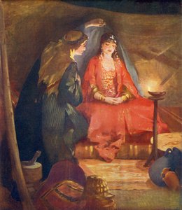 花婿が花嫁のベールを脱がす 作： Unbekannter Künstler
