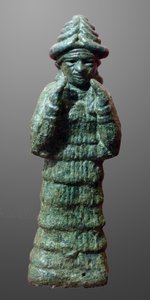 守護神LAMAのブロンズ像、メソポタミアc.2035-1794 BC 作： Unbekannt