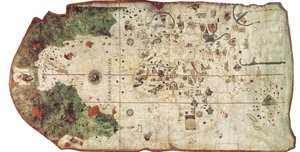 コサ、フアン・デ・ラ（1460-1510）。地図製作者。フアン・デ・ラ・コサによる海図（1500年）。スペイン.マドリッド（自治州）.マドリード.海軍博物館 作： Unbekannter Künstler
