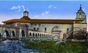 カリフォルニア州サン・ルイス・レイ伝道所のアーチ 作： Unbekannter Künstler