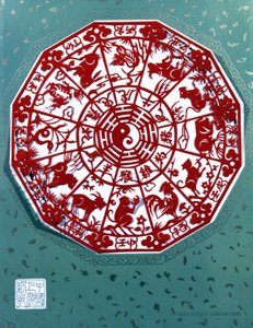 Zodíaco chinês. Corte de papel 作： Unbekannter Künstler