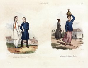 中国人商人とマレー人女性、アンボン 作： Unbekannt