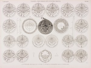 銅製のコフィーク・アストロラーベとアストロラーベ・プレート 作： Unbekannt