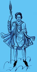 ドイツ軍兵士の衣装、6～12世紀 作： Unbekannter Künstler