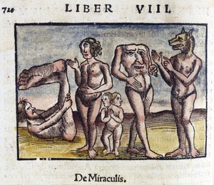 人間の顔をした神話上の生き物 作： Unbekannt