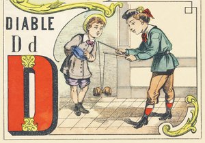 D：diable-Games Alphabet、c.1890（イラスト） 作： Unbekannt