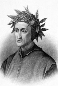 ダンテ・アリギエーリ（1265-1321）イタリアの作家（『神曲』）。 作： Unbekannter Künstler
