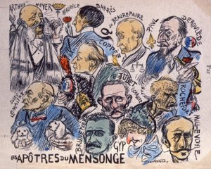 ドレフュス事件 : 反ドレフュス派の首領、嘘の使徒たち 作： Unbekannter Künstler