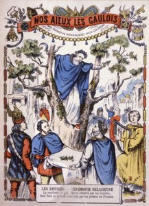 ヤドリギを摘むドルイド、1900年頃（イラスト） 作： Unbekannter Künstler