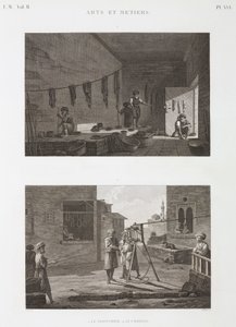 染料・顔料工業 染料工場とロープ作り エジプト 1798年頃 作： Unbekannt