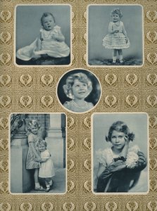 子供時代のエリザベス2世とマーガレット王女（白黒写真） 作： Unbekannter Künstler