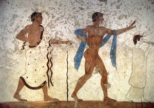 ダイバーの墓、紀元前480年（壁画）