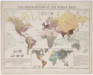 人類の分布を示す民族誌的な地図 作： Unbekannt