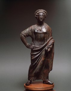 エトルリア文明：「「若い女性」」ブロンズ彫刻、sd 作： Unbekannt