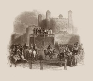 1553年、ジョン・ダドリーの処刑（エングレーヴィング） 作： Unbekannter Künstler