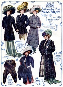 ファッション：「ファッショナブルな毛皮」の広告 作： Unbekannter Künstler