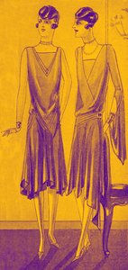 ファッション：1928年春のディナードレス 作： Unbekannter Künstler