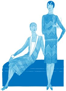 ファッション：1928年春のドレス 作： Unbekannter Künstler