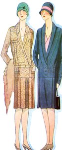 ファッション：1928年春のスーツ 作： Unbekannter Künstler