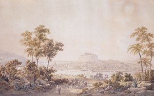 ギリシャ、アテネ市に接近する人物、1800年頃 作： Unbekannt