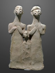 家族グループの置物、紀元前2000-1500年 作： Unbekannt