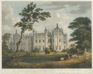 フォートン-アクアレートホール：着色アクアチント彫刻、ND [c 1814]