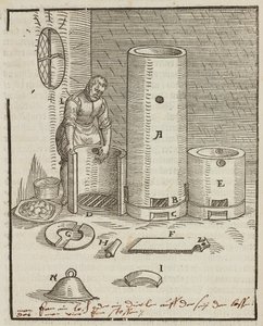 金銀鉱石用の分離液を作るための炉 - Lazarus Eckerの「Description des minerais et des principales methodes d