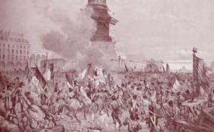 1848年のフランス革命(エングレービング) 作： Nicolas d