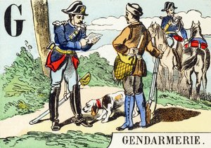G : 国家憲兵隊 - 狩猟用アルファベット, 1890年頃 (彫刻) 作： Unbekannt