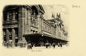 パリ、北駅、1900年頃 作： Unbekannter Künstler