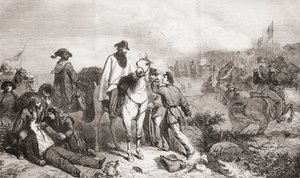 1849年、ローマ包囲戦のイタリアでのガリバルディ 作： Unbekannter Künstler
