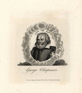 ジョージ・チャップマン、イギリスの劇作家、翻訳家、詩人、1634年没。ウィリアム・リチャードの「グレンジャーのイングランド伝記を挿絵にした肖像画」（ロンドン）より銅版画。 作： Unbekannter Künstler