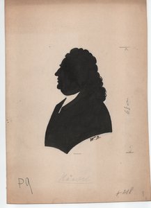 ジョージ・フリデリック・ヘンデル（1785-1759）（1850年頃、シルエット） 作： Unbekannter Künstler