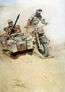 リビア戦役中のドイツ兵（アフリカ軍団）